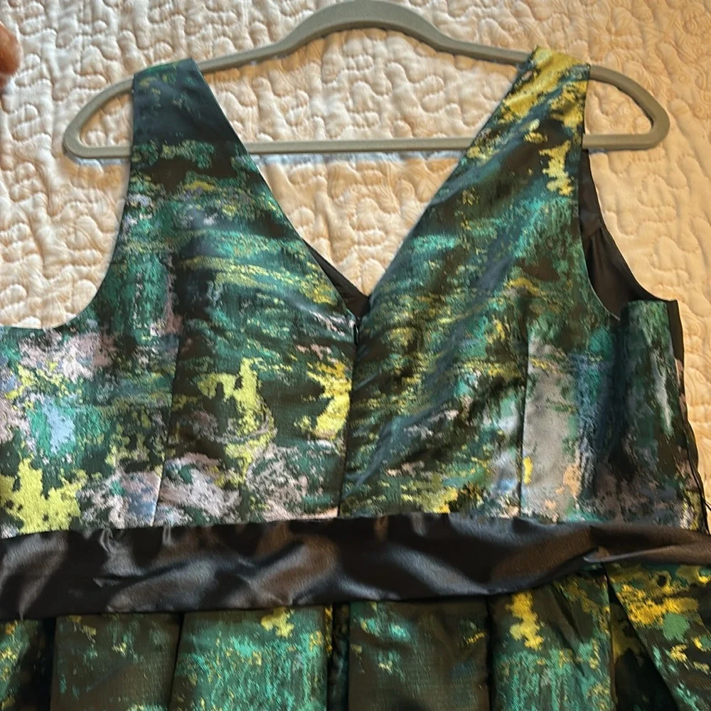Modcloth Liza Luxe dress Size 1X (1XL) Fit & Flare Jacquard - Picture 2 of 5